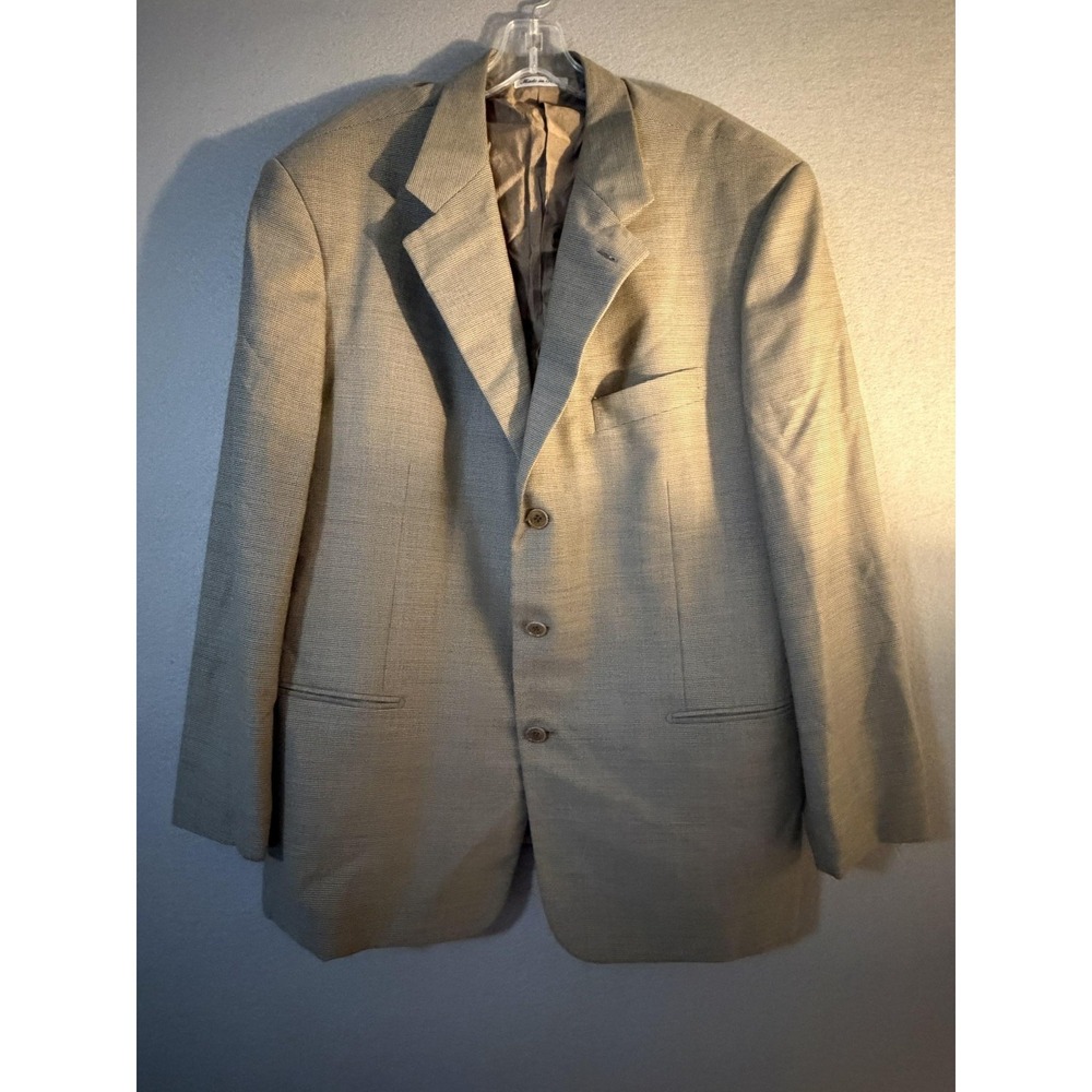 Pal Zileri Blazer Sport Coat Mens EU 56 Beige 100% Wool Reda Italy Jacket